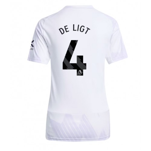 Lacne Ženy Futbalové dres Manchester United Matthijs de Ligt #4 2025-26 Krátky Rukáv - Preč Lacne Ženy Futbalové dres Manchester United Matthijs de Ligt #4 2025-26 Krátky Rukáv - Preč